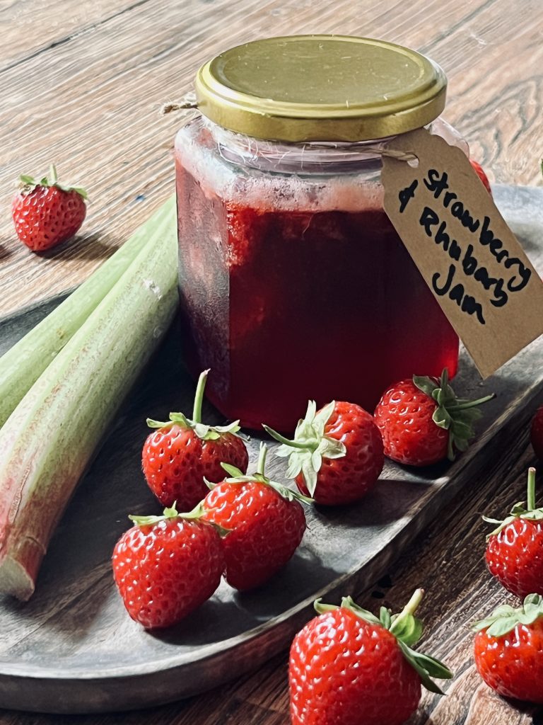 strawberry and rhubarb jam
